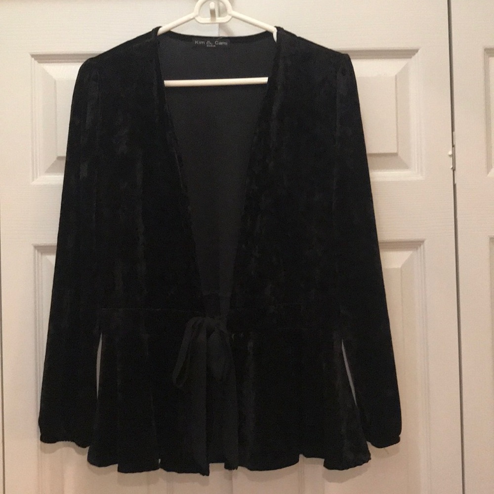Light weight velour blazer/jacket